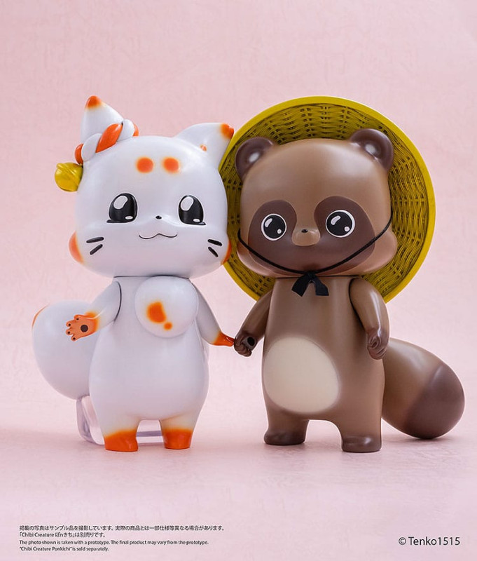 Little Fox with Two Tails Vinyl Figure Chibi Creature Ponkichi 15 cm 9