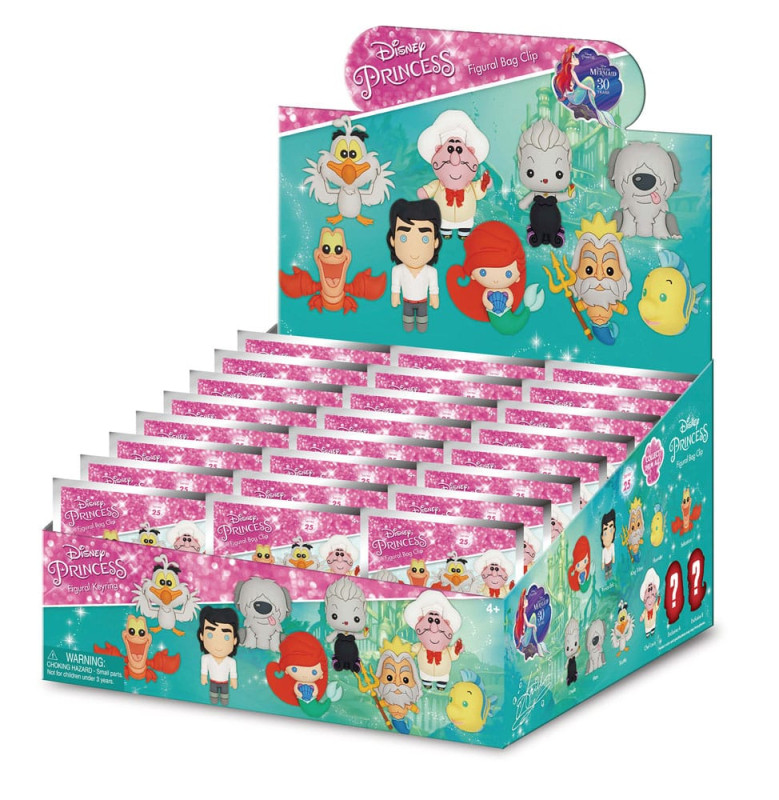 The Little Mermaid 3D PVC Bag Clips Series 1 Display (24) 2