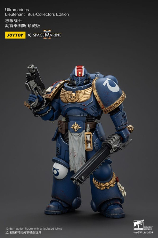 Warhammer 40,000: Space Marine 2 Action Figure Ultramarines Lieutenant Titus Collectors Edition 13 c 7