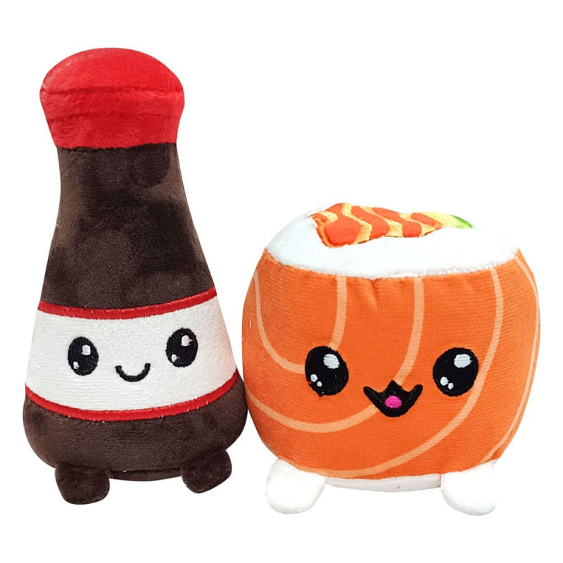 Yummis Together Plush Figures 2 Pack Uramaki & Soya in Take Away Bag 21 cm 1