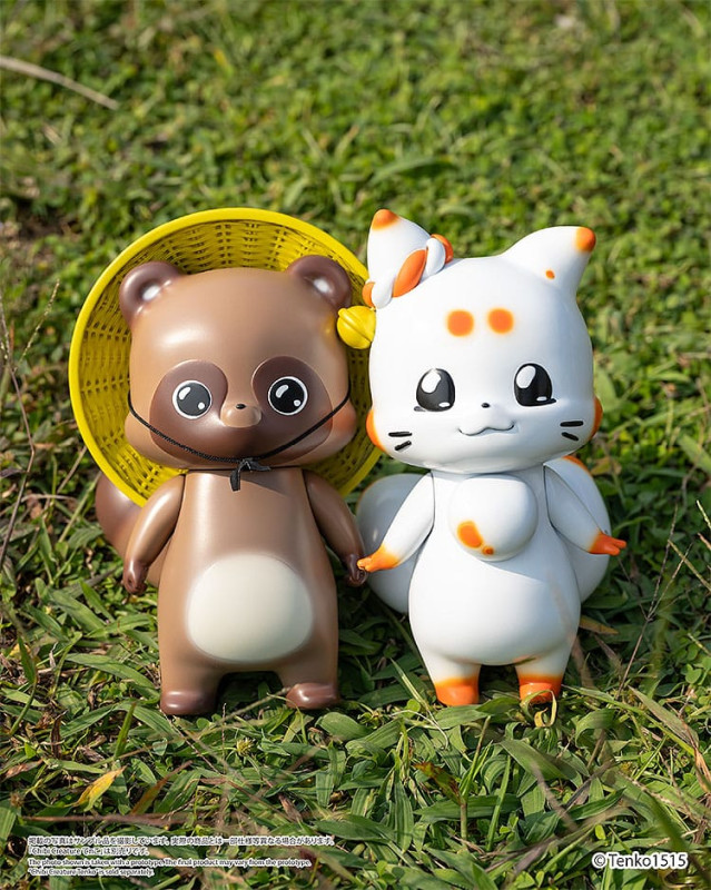 Little Fox with Two Tails Vinyl Figure Chibi Creature Ponkichi 15 cm 13