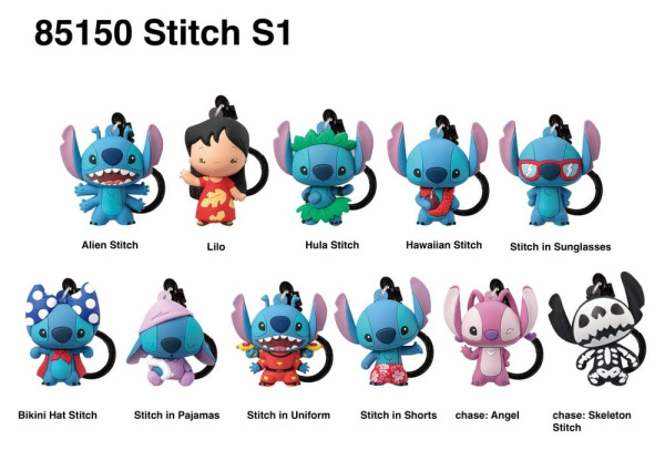 Lilo & Stitch PVC Bag Clips Series 1 Display (24) 1