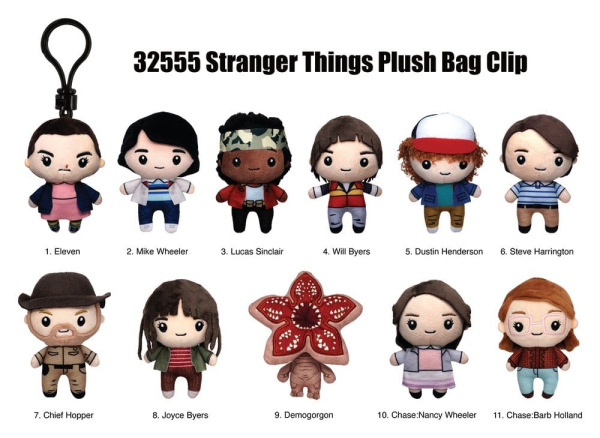 Stranger Things Plush Bag Clips Display (24) 1