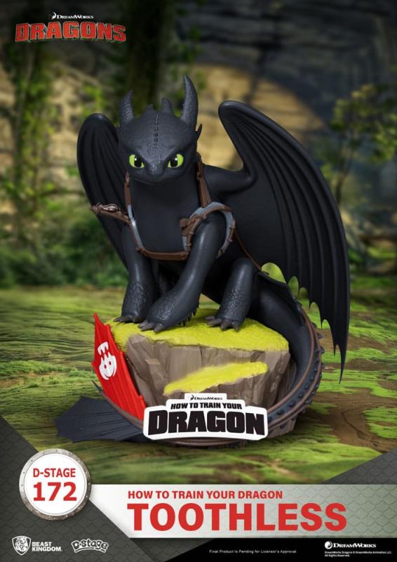 How To Train Your Dragon D-Stage PVC Diorama toothless Statue 14 cm