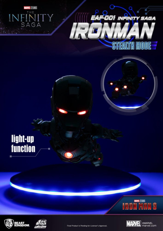 Marvel Egg Attack Floating Figure The Infinity Saga Ironman Stealth Mode 16 cm 5