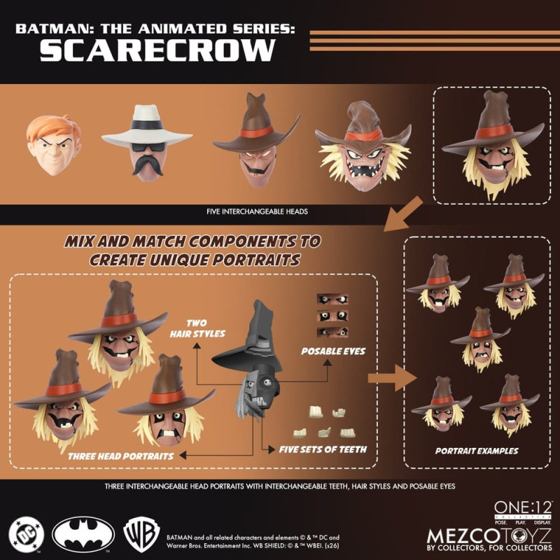 Batman: The Animated Series One:12 Collective Action Figure Scarecrow 17 cm 3