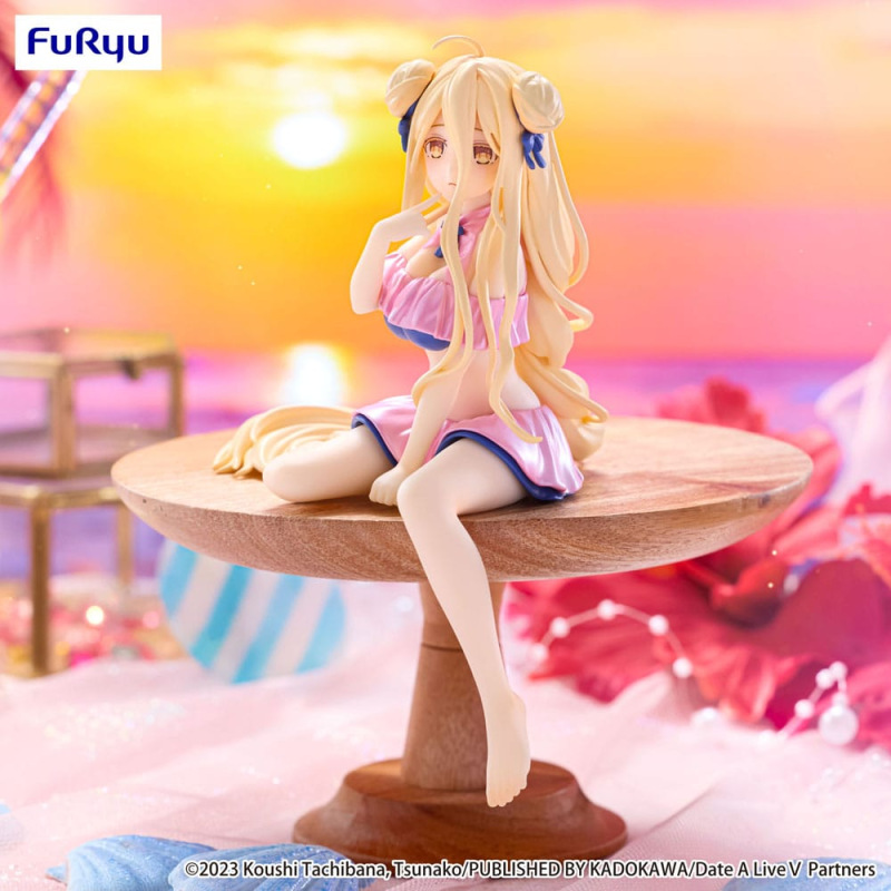 Date A Live V Noodle Stopper PVC Statue Mukuro Hoshimiya Swimsuit Pastel Pink Color Ver. 13 cm 2