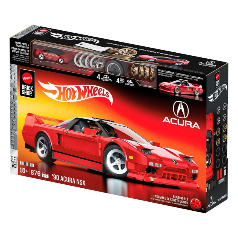 Mattel Brick Shop Hot Wheels Elite Series Building Set 1/16 '90 Acura NSX 4