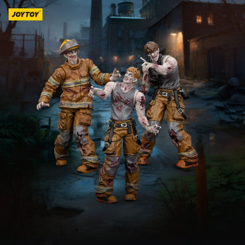 Zombie Dark Source Action Figures 3-Pack Firefighters 8 cm 10