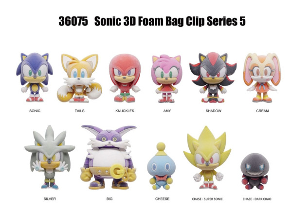 Sonic the Hedgehog PVC Bag Clips Flocking Series 5 Display (24) 2