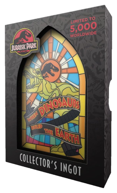 Jurassic Park Ingot Stained Glass Style Metal 11 cm 2