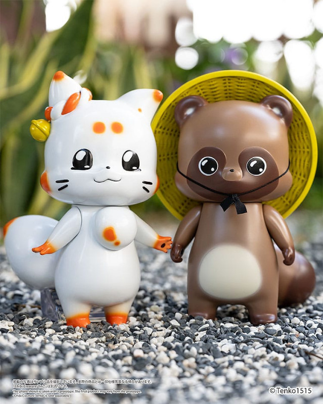 Little Fox with Two Tails Vinyl Figure Chibi Creature Ponkichi 15 cm 11