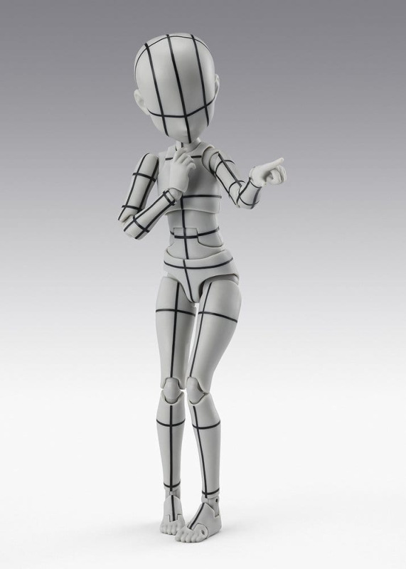 S.H.Figuarts Action Figure Body-Chan -Ken Sugimori- Edition -Wireframe- (Gray Color Ver.) 13 cm 3
