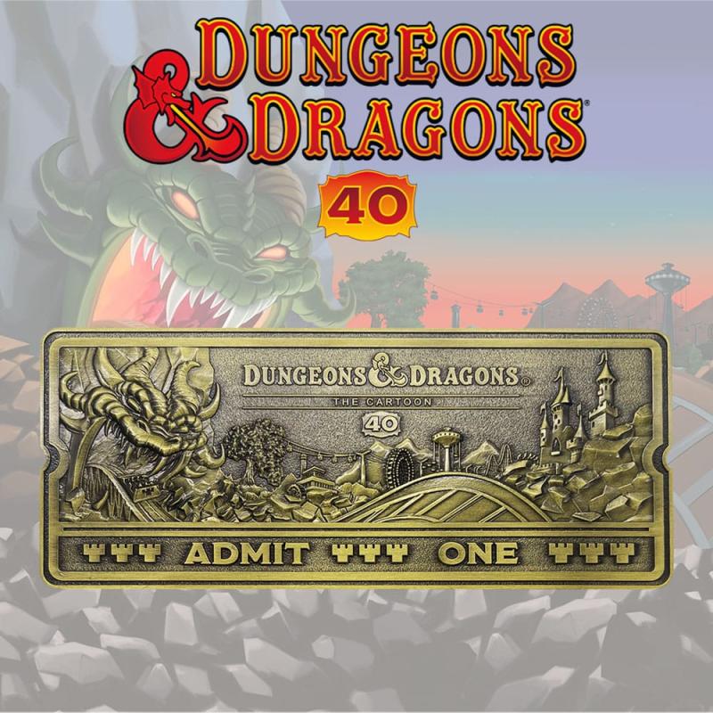 Dungeons & Dragons: The Cartoon Replica 40th Anniversary Rollercoaster Ticket Limited Edition