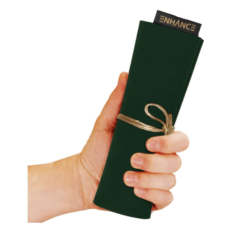 Enhance Tabletop Roll on a Scroll Bag with Dice Green 2