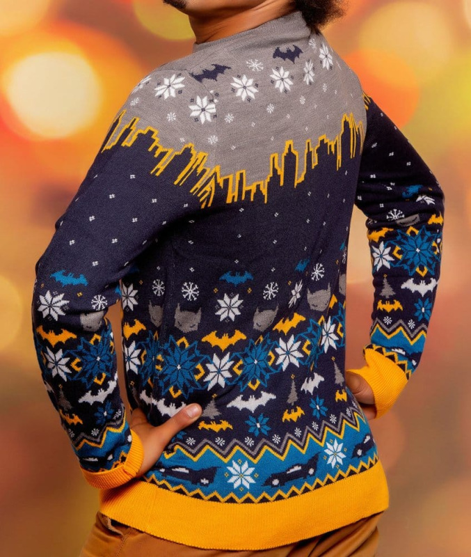 Batman Christmas Sweater Frosty Size L 2