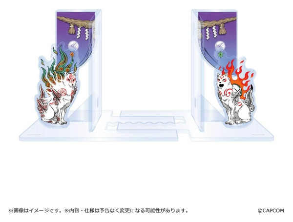 Okami 20th Anniversary Reprint Art Project Acrylic Bookends 14 cm 1