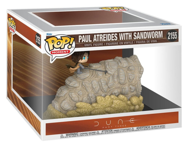 Dune: Part Three POP! Moment Vinyl Figures Paul Atreides with Sandworm 9 cm 1