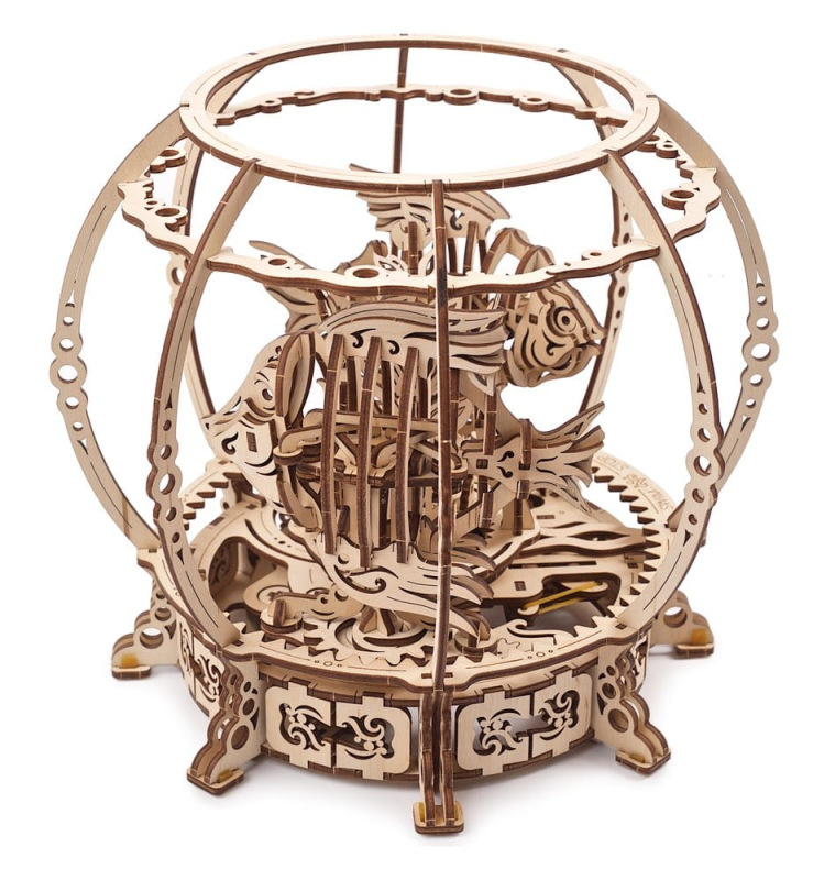Ugears 3D Wooden Puzzle Mechanical Aquarium 4