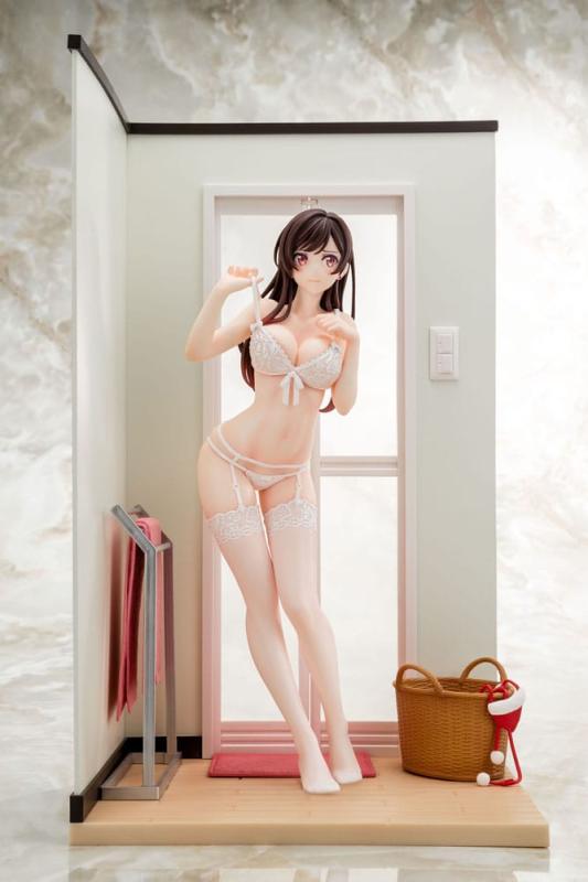 Rent-A-Girlfriend PVC Statue 1/6 Chizuru Mizuhara See-through lingerie figure angel white Ver. 23 cm