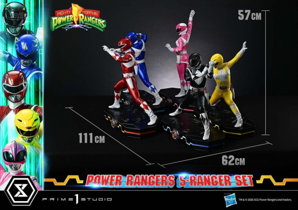 Mighty Morphin Power Rangers Premium Masterline Set of 5 Statues 1/4 Deluxe Version 62 cm 9