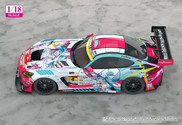 Hatsune Miku GT Project Vehicle 1/18 Hatsune Miku AMG 2024 Season Opening Ver. 26 cm 3