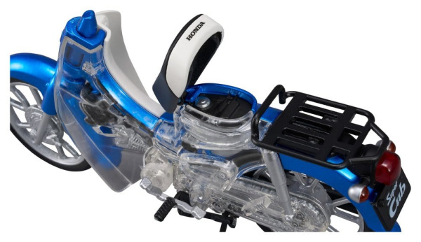 Honda Kaitanics Plastic Model Kit Super Cub 110 Glint Wave Blue Metalic 1