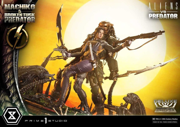 Aliens vs. Predator (Comic) Ultimate Premium Masterline Statue 1/4 Machiko & Broken Tusk Predator De 2
