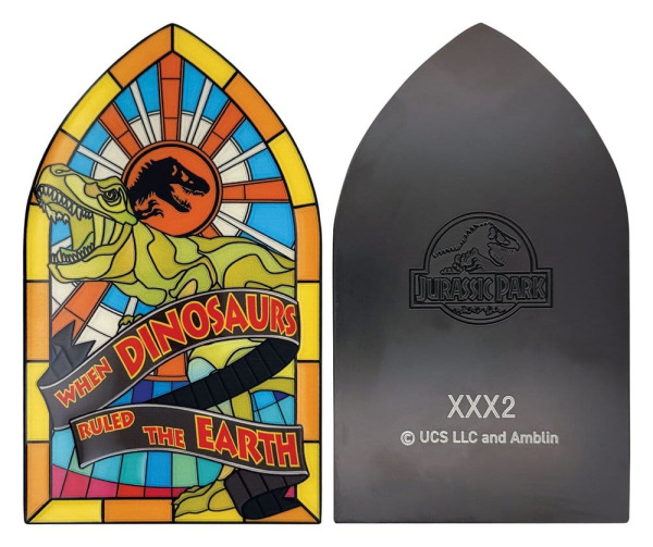 Jurassic Park Ingot Stained Glass Style Metal 11 cm 1