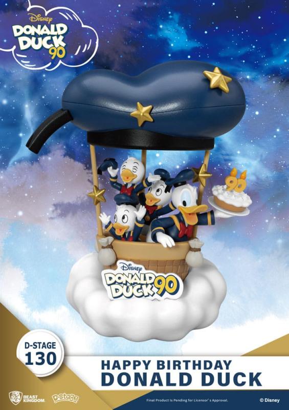 Disney D-Stage PVC Diorama Donald Duck 90th-Happy Birthday 14 cm
