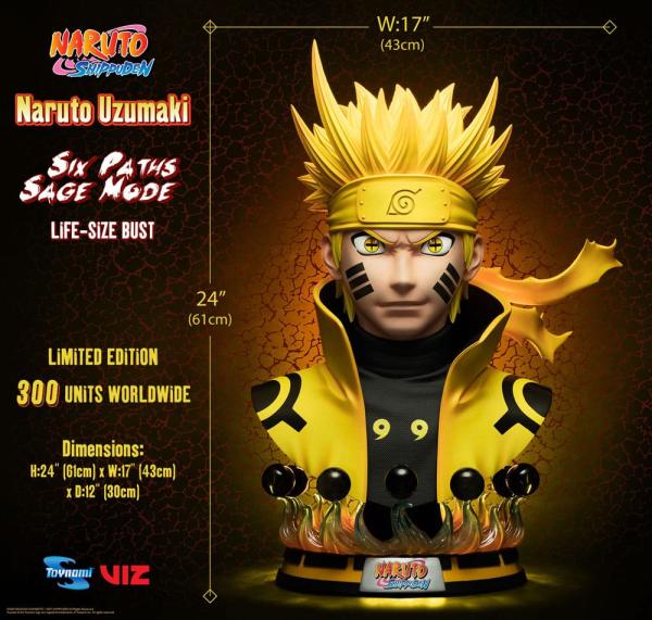 Naruto Shippuden Bust 1/1 Naruto Six Paths Sage Mode 61 cm