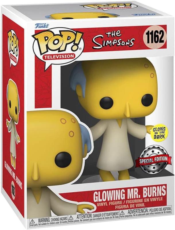 Simpsons Pop! Television Vinyl Figure Glowing Mr. Burns w/Chase 9 cm Assortment (6)