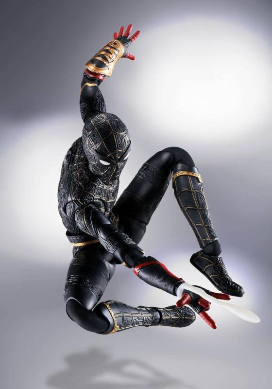 Spider-Man: No Way Home S.H. Figuarts Action Figure Spider-Man Black & Gold Suit (Special Set) 15 cm