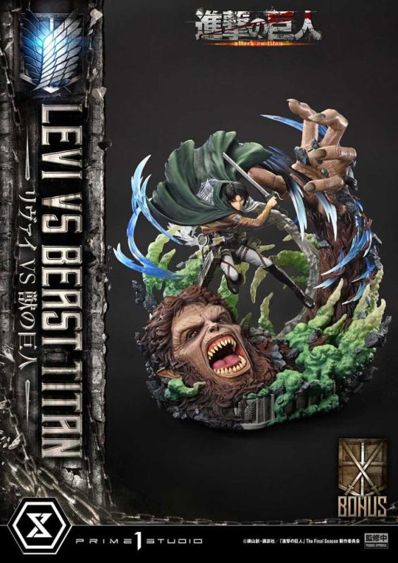 Attack on Titan Ultimate Premium Masterline Series Statue 1/4 Levi Versus Beast Titan Bonus Version