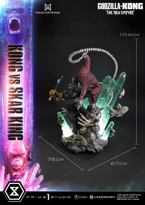 Godzilla x Kong: The New Empire Ultimate Diorama Masterline Series Statue Kong vs Skar King 104 cm 8