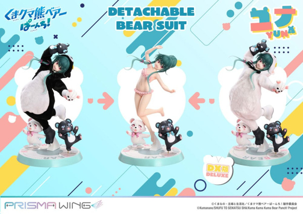 Kuma Kuma Kuma Bear Punch! Prisma Wing PVC Statue 1/7 Yuna Deluxe Version 28 cm 6