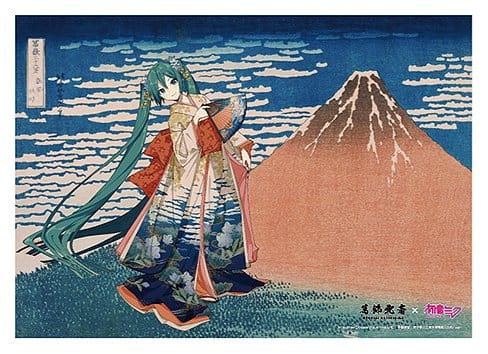 Katsushika Hokusai x Hatsune Miku Acrylic Panel Thirty-six Views of Mount Fuji Fine Wind, Clear Morn