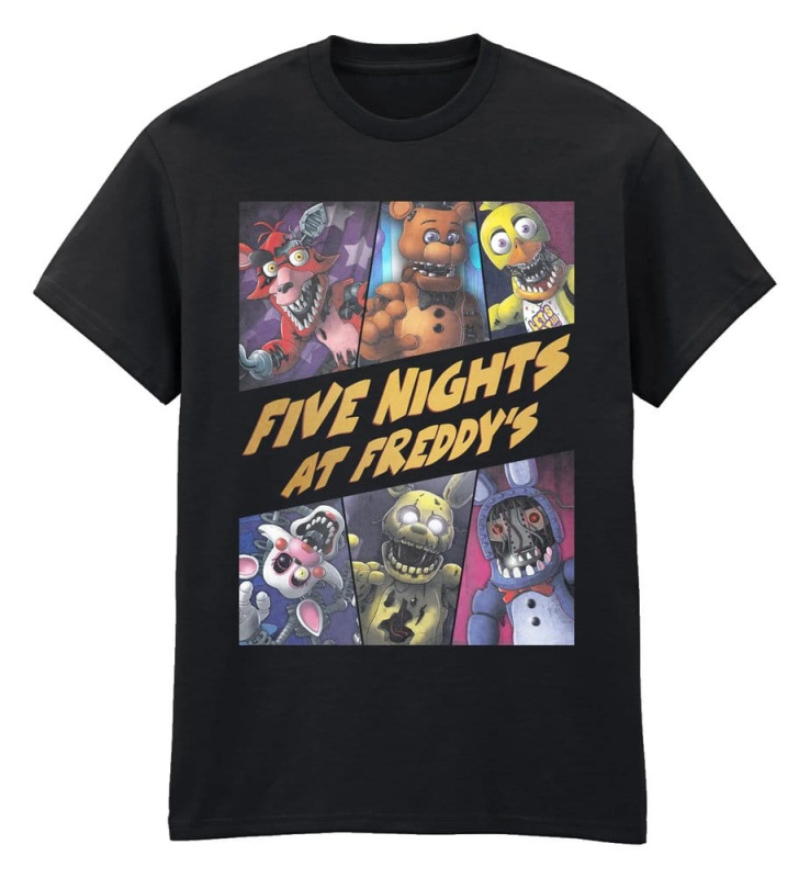 Five Nights at Freddy’s T-Shirt Withered Group Black Size M 1