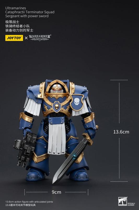 Warhammer The Horus Heresy Action Figure 1/18 Ultramarines Cataphractii Terminator Squad Sergeant wi