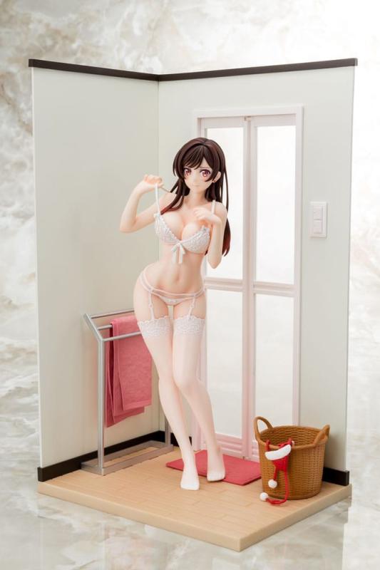 Rent-A-Girlfriend PVC Statue 1/6 Chizuru Mizuhara See-through lingerie figure angel white Ver. 23 cm