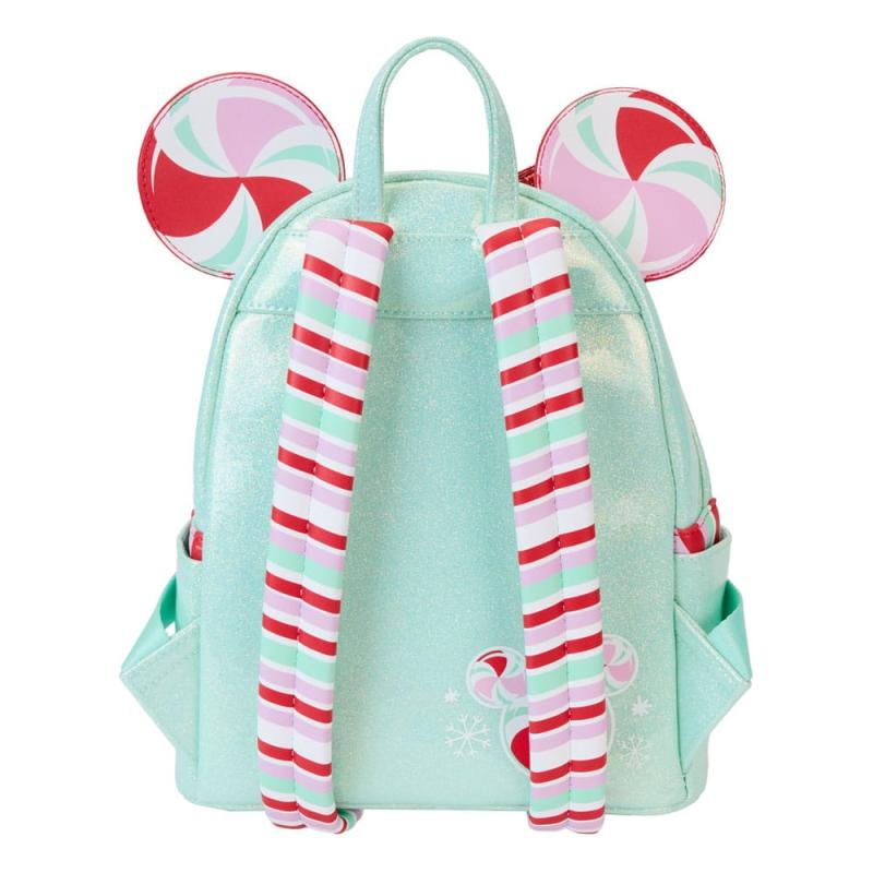 Disney by Loungefly Backpack Mini Minnie Holiday Peppermint Ornaments