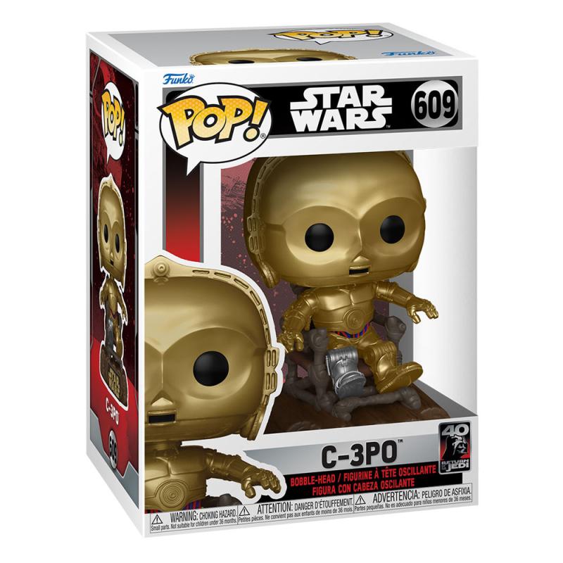 Star Wars Return of the Jedi 40th Anniversary POP! Vinyl Figure C3P0 in chair 9 cm