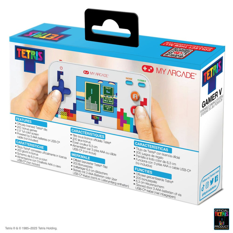 Tetris Portable Video Gaming System Gamer V 10