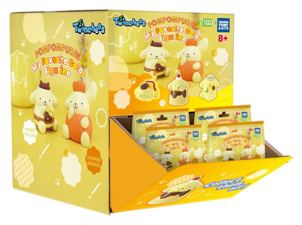 Sanrio Twinchees Mini Figures Pompompurin My Fav Color 5 cm Blind Pack Display (24) 7