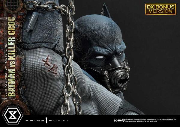Batman Ultimate Premium Masterline Series Statue Batman Versus Killer Croc Deluxe Bonus Version 71 c