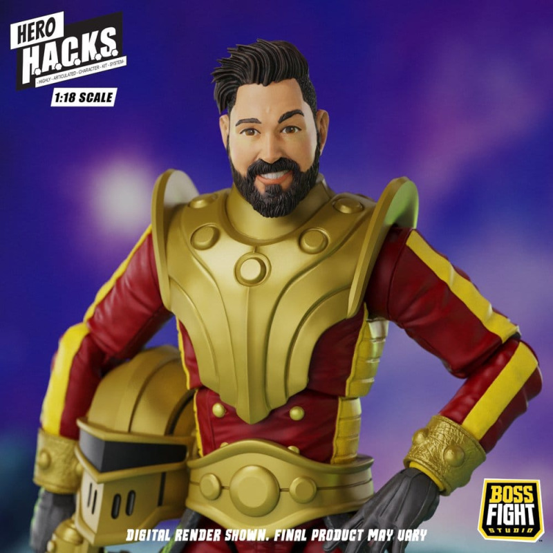 Hero H.A.C.K.S. Core Action Figure 1/18 Heroes and Villains Wave 1 Stellar Guard: Cosmic Defender of 4