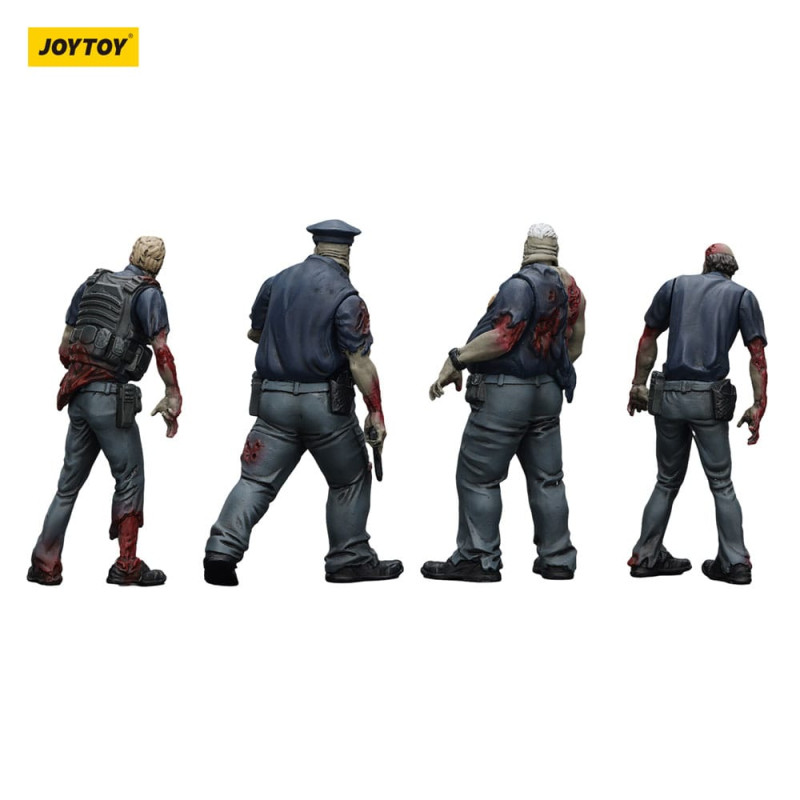Zombie Dark Source Action Figures 4-Pack Police (Male) 8 cm 6