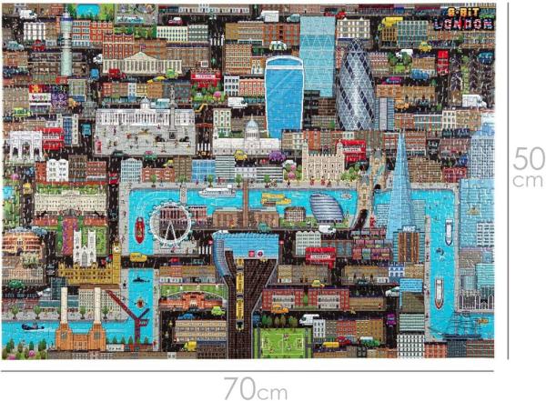 8-Bit Pixel Puzzle London Level 3 1000 Pieces 1