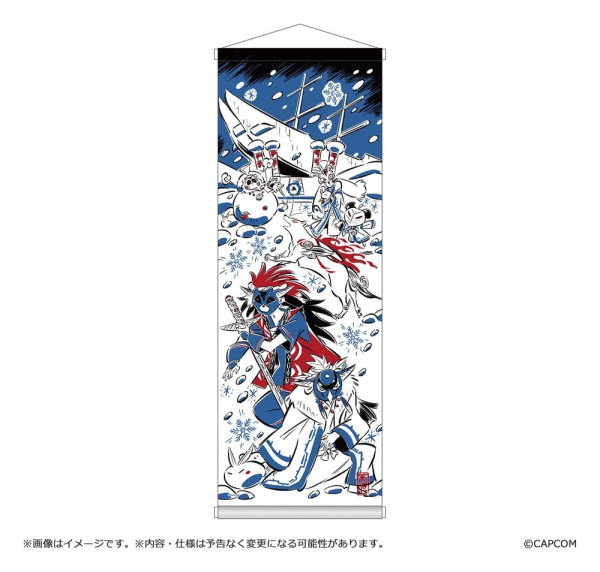 Okami 20th Anniversary Reprint Art Project Tapestry Winter 74 x 28 x 2 cm 1