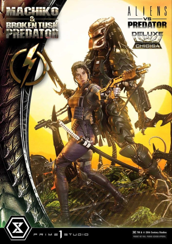 Aliens vs. Predator (Comic) Ultimate Premium Masterline Statue 1/4 Machiko & Broken Tusk Predator De 4